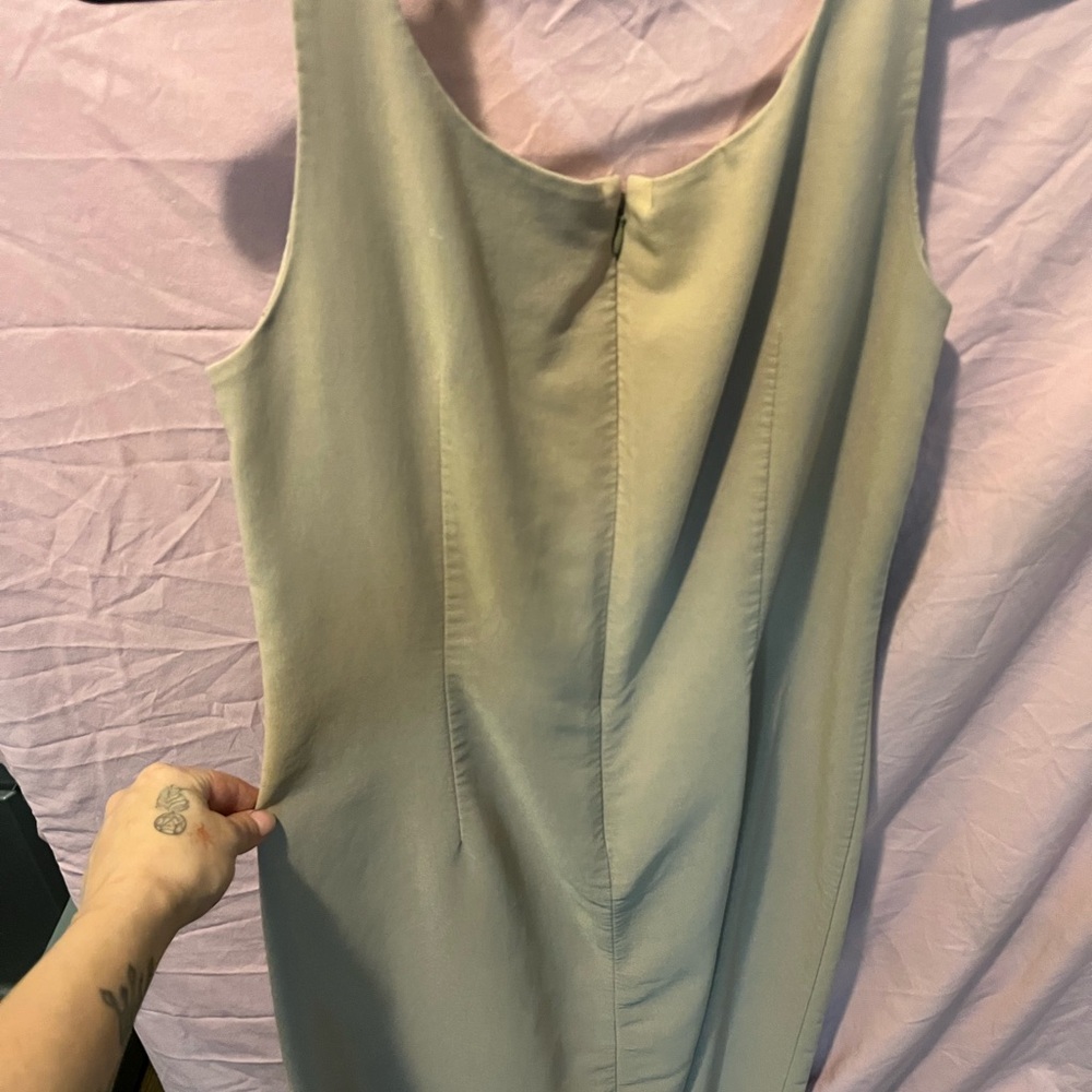 New York & Company Cream Backless Dress
